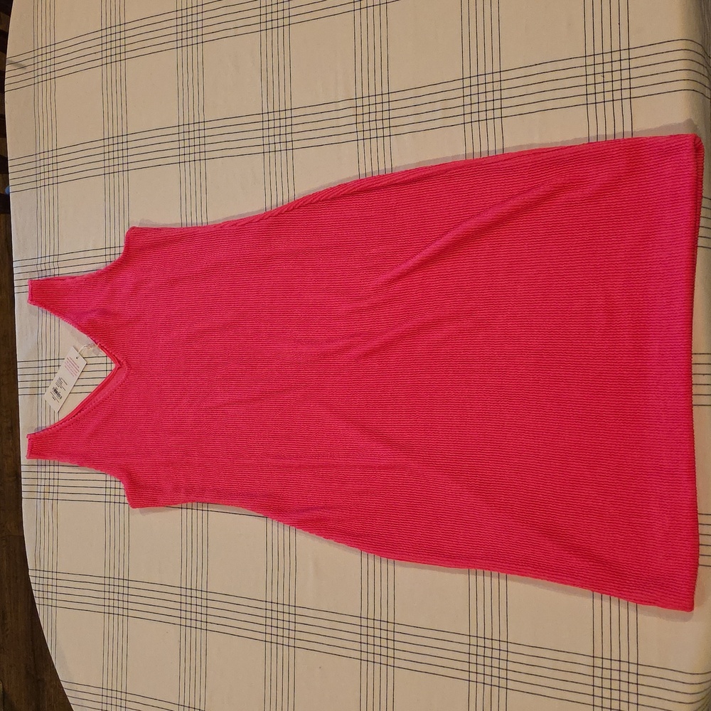 Lilly Pulitzer Vibrant Pink V-Neck Midi Dress - Picture 2 of 11